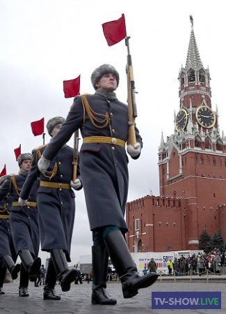 Москва. Красная площадь. Торжественный марш, посвященный 78-й годовщине парада 7 ноября 1941 года (07-11-2019)